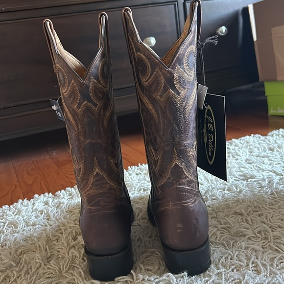NWT JB Dillon cowboy boots. Size 6.5B. Brown - Picture 5 of 7